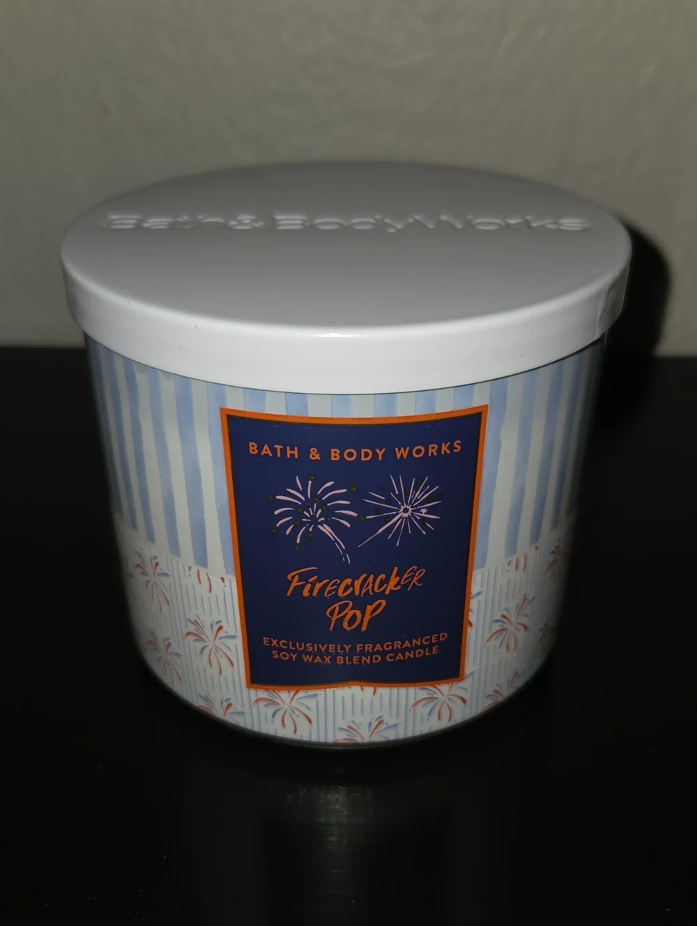 Bath & Body Works Firecracker Pop 3 Wick Candle NWT